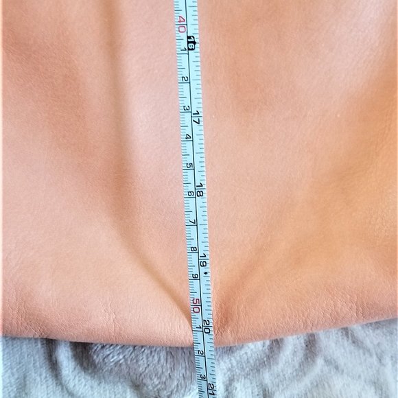 Valentina leather bag Italy,  pink salmon color - Picture 9 of 11